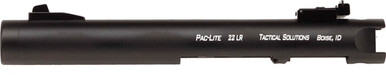 Tactical Solutions PLIV45TEMBNF Pac-Lite Barrel 22 LR 4.50" Threaded, Drilled & Tapped, Adj. Sights, Black Anodized for Ruger Mark IV & IV 22/45