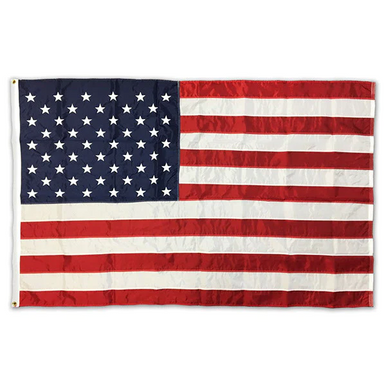 AMERICAN FLAG, SEWN & EMBROIDERED