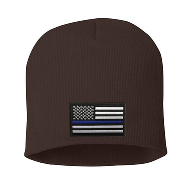 Thin Blue Line Knit Beanie 8 Inch