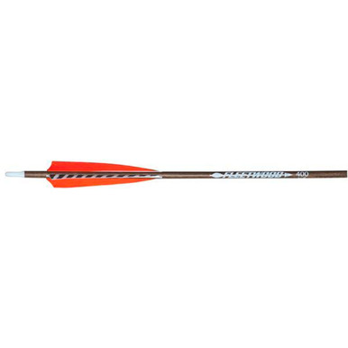 Fleetwood Natural Grain Carbon Arrows 400 Feathers 6 pk.