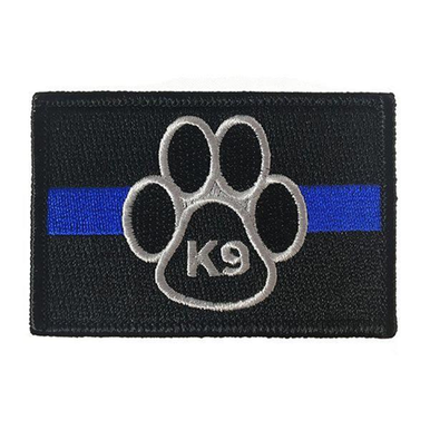 K9 Patch, Thin Blue Line, 2 x 3 Inches, Sew On