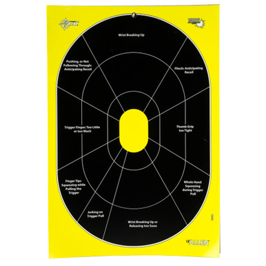 Allen EZ Aim Splash Reactive Target 12.5"x18.25" Handgun Trainer 30 per Pad