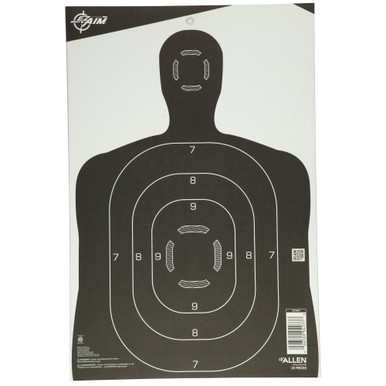 EZ-Aim 15447 Silhouette  Paper Hanging 12" x 18" Black/White 25 Per Pack