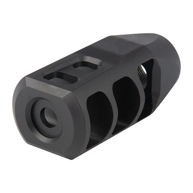 M11-SPR MUZZLE BRAKE 22 CALIBER 1/2-28 SS BLACK
