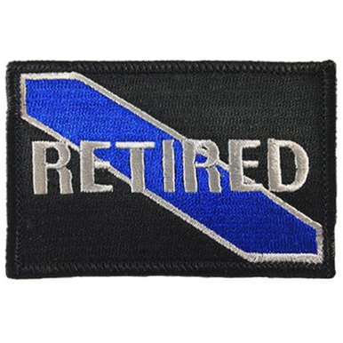 Retired - Thin Blue Line, 2 x 3 Inches, Velcro