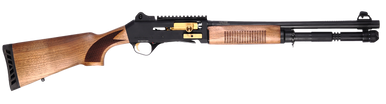 Four Peaks Imports 12077 AKSA Arms S4 12 Gauge 3 51 1850 Chrome Plated 7075T6 Aluminum Receiver Wood Stock