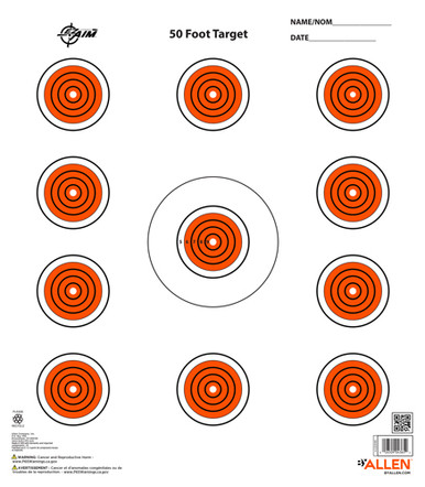 EzAim 11 Spot Indoor Paper Target 12x12 13 pk.