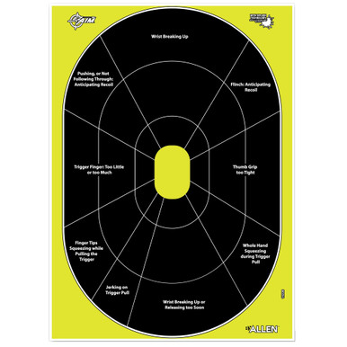 EzAim Splash Handgun Trainer Paper Target 12x18 8 pk.