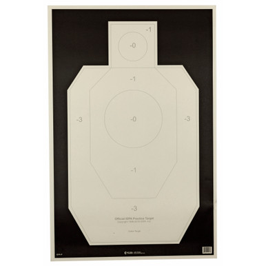 Action Target IDPAP100 Competition Official IDPA Silhouette Tagboard Hanging 23" x 35" Black/White 100 Per Box