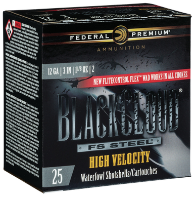 Federal Premium Black Cloud Waterfowl Shotgun Ammo 12 ga. 3 in. 1 1/8 oz. High Velocity 2 Shot 25 rd.