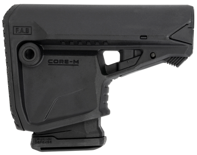 FAB Defense FXGLCOREMAGB GL-Core Survival Buttstock w/Rubber Butt Pad & Built-In Mag Carrier for AR-Platform Compatible w/Mil-Spec & Commercial Tubes Black Polymer (Tube NOT Included)
