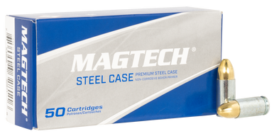Magtech Pistol Ammo 9mm Luger Steel Case 115 gr. FMJ 50 rd.