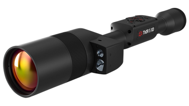 ATN TIWST51210LRF Thor 5 XD LRF Thermal Rifle Scope, Black Anodized 4-40x, Smart Mil Dot Reticle w/Zoom, 1280x1024, 60 fps Resolution, Features Laser Rangefinder