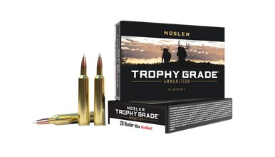 Nosler Trophy Grade Rifle Ammunition 28 Nosler 160 gr. AB SP 20 rd.