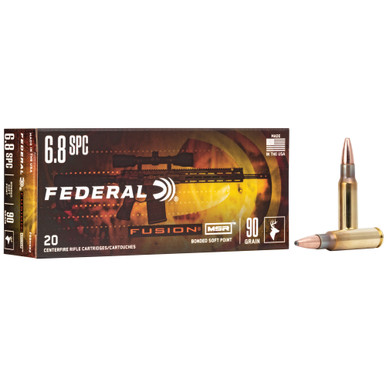 Federal Fusion MSR 6.8mm Remington SPC Soft Point 90 Grain 20 Rounds