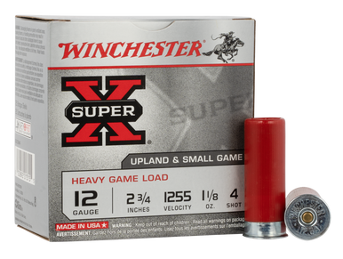 Winchester Super-X Heavy Game Load 12 ga. 2.75 in. 1 1/8 oz. 4 Shot 25 rd.