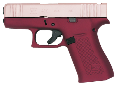 Glock 43X MOS, 9mm, 3.4in. Barrel, 10rd - Pink (PX4350204FRMOSHH)