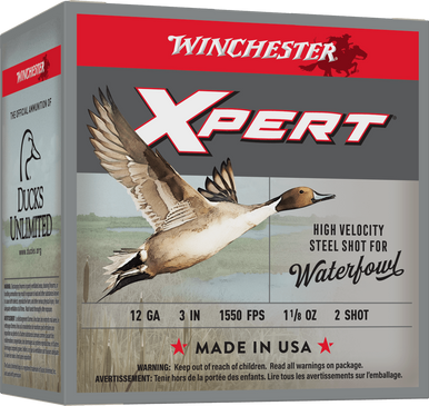 Winchester Super-X Xpert Hi-Velocity Steel 12 ga. 3 in. 1 1/8 oz. 2 Shot 25 rd.