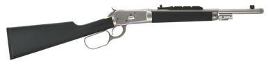 Taylors & Company 220097 1892 Alaskan Take-Down 44 Rem Mag Caliber with 5+1 Capacity, 16.50" Barrel, Matte Chrome Metal Finish & SoftTouch Black Synthetic Stock Right Hand (Full Size)