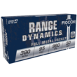 Fiocchi Shooting Dynamics Handgun Ammunition .380 ACP 95 gr FMJ 960 fps 1000/ct