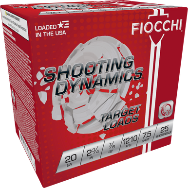 Fiocchi Shooting Dynamics Shotgun Loads 20 ga. 2.75 in. 7/8 oz. 1210 FPS 7.5 Shot 25 rd.