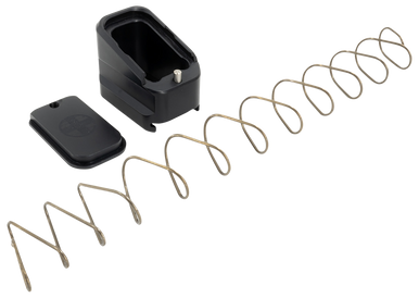 Shield Arms G17ME5BLK Magazine Extension  +5 Extended 40 S&W/9mm Luger  Compatible w/Glock 17/19X/22/34/35/45, Black Anodized Aluminum