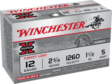 Winchester Super-X Magnum Turkey Load 12 ga. 2.75 in. 1 1/2 oz. 5 Shot 10 rd.