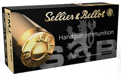 Sellier & Bellot SB45GAP 45 GAP Full Metal Jacket 230 Grain 50 Rounds