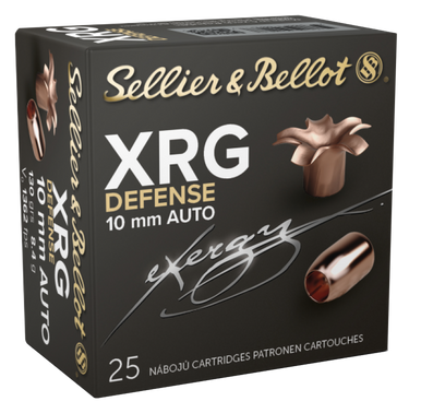 Sellier & Bellot XRG Defense 10mm Auto Solid Copper Hollow Point 130 Grain 25 Rounds
