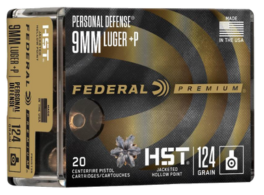 Federal Premium Personal Defense 9mm Luger Jacketed Hollow Point 124 Grain 20 Rounds