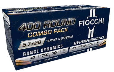 Fiocchi 57COMPT Hyperformance  5.7x28mm Full Metal Jacket 400rds *Combo Pack
