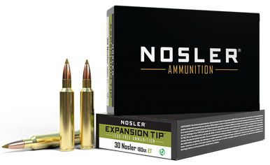 Nosler Expansion Tip Rifle Ammunition 30 Nosler 180 gr. ET SP 20 rd.