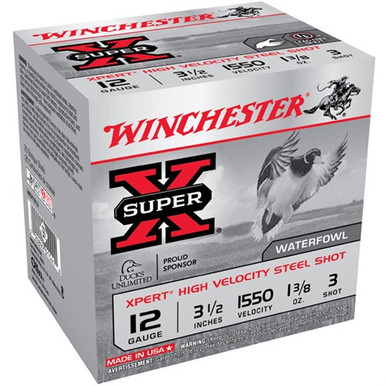 Winchester Super-X Xpert Hi-Velocity Steel 12 ga. 3.5 in. 1 3/8 oz. 3 Shot 25 rd.