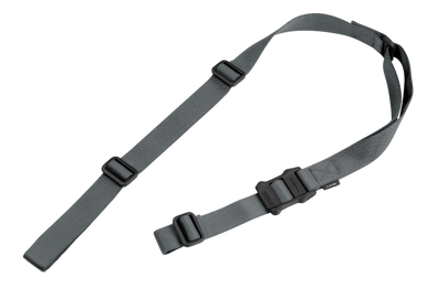 Magpul MAG513-GRY MS1 Sling 1.25" W x 48"- 60" L Adjustable Two-Point Gray Nylon Webbing for Rifle