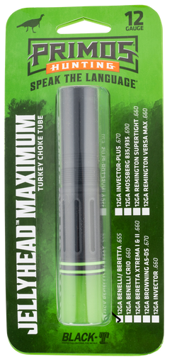 Primos 69402 JellyHead Maximum  Benelli/Beretta Mobil 12 Gauge Turkey Ported Steel Black-T Coating