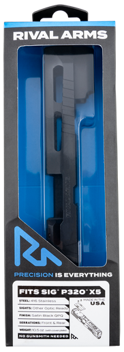 Rival Arms RA-RA10P502A Faction Series Slide A1 Sig P320 X-Five Docter Cut Cerakote Black 17-4 Stainless Steel