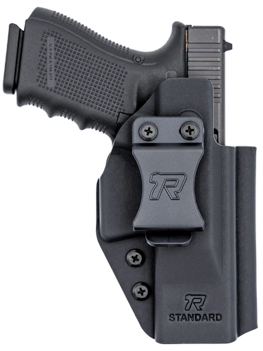 Rounded Gear RGUNVRSLSTNDRDBLK Universal Kydex  IWB Black Kydex Belt Clip Fits Standard Sized Handguns Right Hand