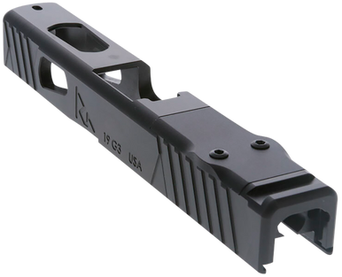 Rival Arms RA10G202A Precision Slide A1 QPQ Black 17-4 Stainless Steel with Front/Rear Serrations & RMR Optic Cut for 9mm Luger Glock 19 Gen3