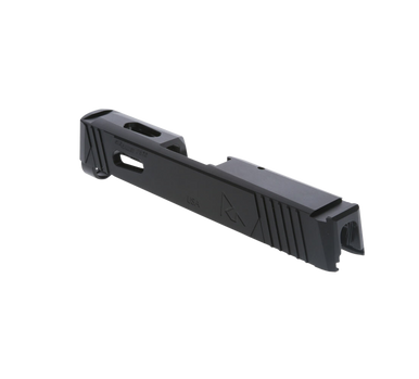 Rival Arms RA-RA10P002A Precision Slide  with Front/Rear Serrations & RMS Cuts QPQ Black 416R Stainless Steel for Sig P365