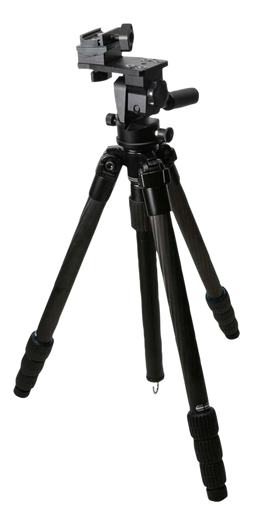KOPF Jager KJ85004K K800  Tripod made of Carbon Fiber with Black Finish, Adjustable Reaper Rail, 4-Level Leg Extension, 21-87 Degree Pan & Tilt