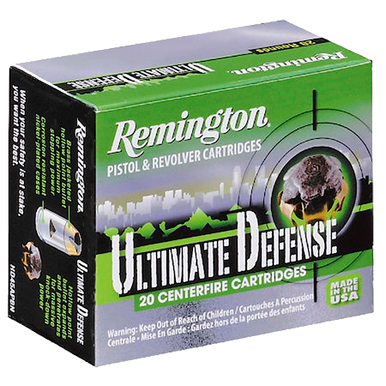 Remington Ultimate Defense Full Size Handgun Ammo 380 ACP 102 gr. BJHP 20 rd.