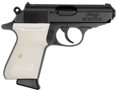 PPK/S 380ACP 3.35" BLK w/White Grip 7rd