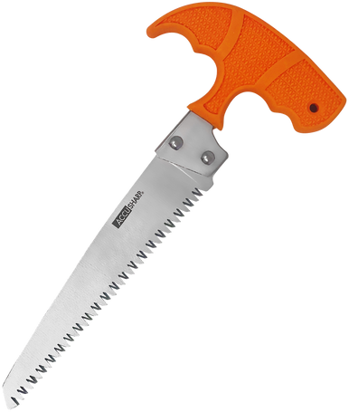AccuSharp 730C Bone Saw  Fixed Saw 6" Stainless Steel Blade/ Blaze Orange T-Shaped Handle