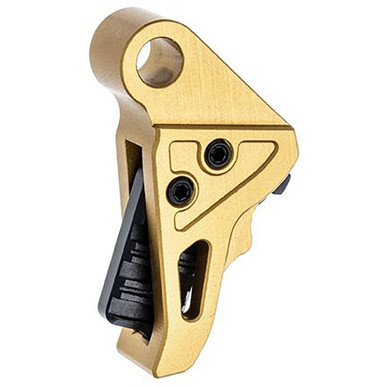Tyrant CNC TDHCATTRIGGOLD/BLK  Trigger/Shoe Gold/Black Fits Springfield Hellcat Pro