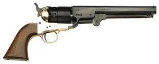 Traditions FR18511 1851 Navy Break Open 44 Cal #11 Percussion 7.50" 6 Shot Brass Frame Blued Barrel & Cylinder Walnut Grip