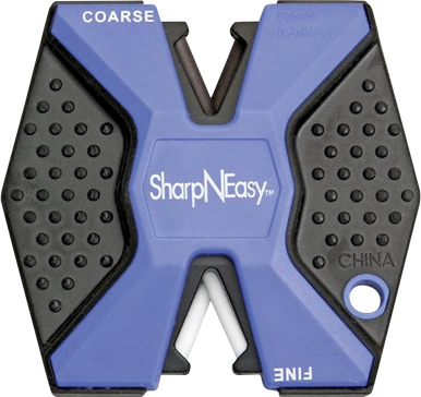 AccuSharp 334CD SharpNEasy 2-Step Sharpener Hand Held Fine/Coarse Ceramic Stone Sharpener Plastic Handle Black/Blue 24