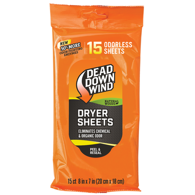 Dead Down Wind Dryer Sheets Natural Woods 15 pk.