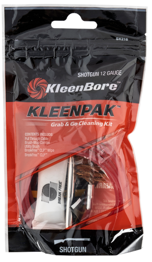 KleenBore SK21610 Grab & Go Cleaning Kit 12 Gauge Shotgun 10 Per Pack