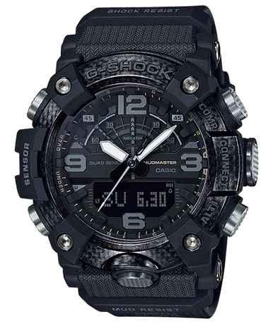 G-shock/vlc Distribution GGB1001B G-Shock Tactical MudMaster Keep Time Blackout Size 145-215mm Features Digital Compass
