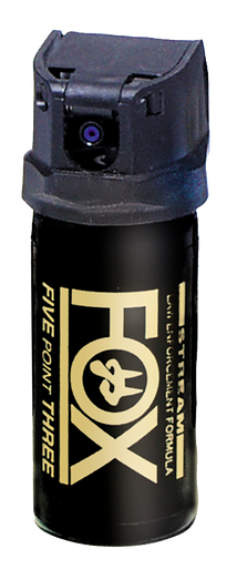 Fox Labs 152FTMDB Legacy Five Point Three 15 1/2 Second Bursts  Cone Spray Range 152 ft 1.50 oz Black Spray Features Invisible UV Dye